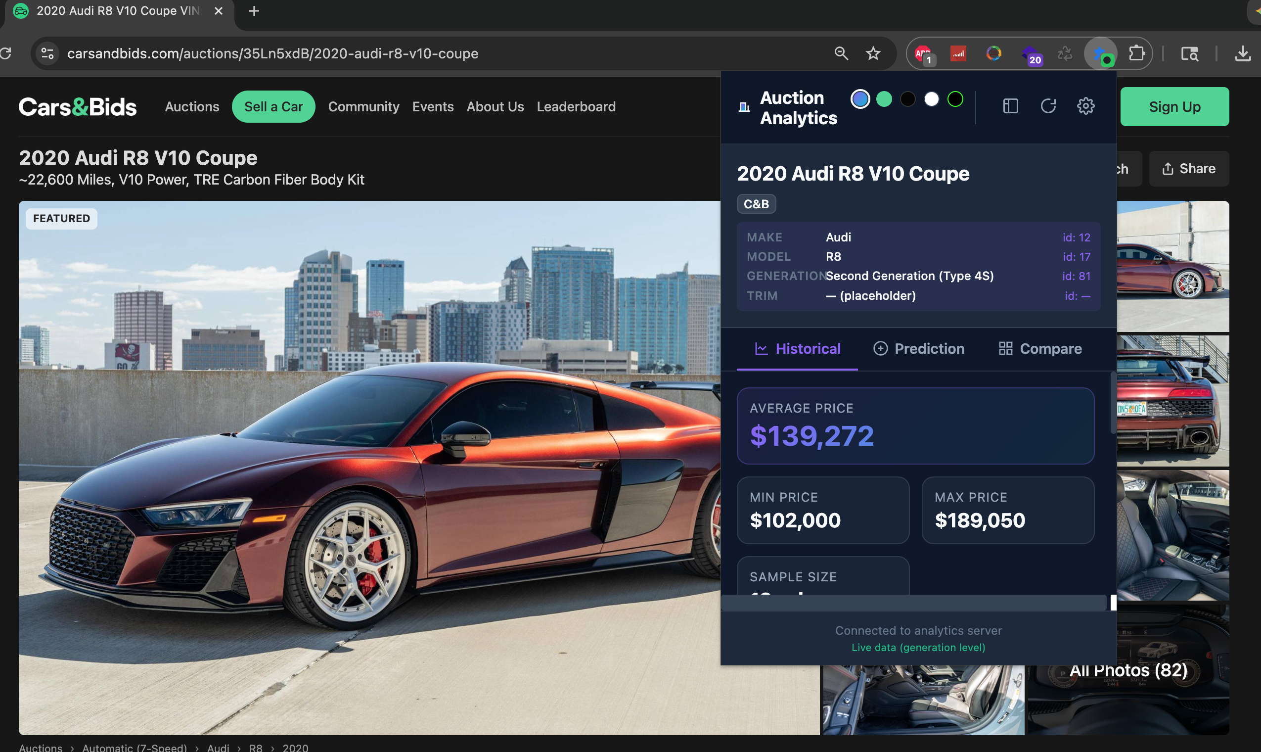 Car Chart user extension